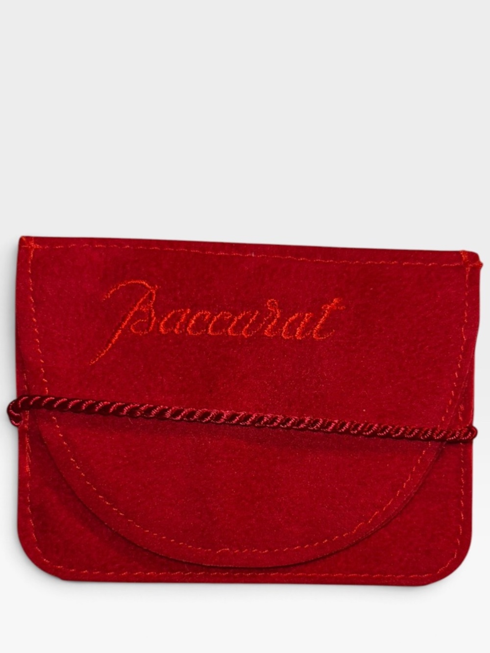 Baccarat mini red envelope leather suede jewelry dust bag